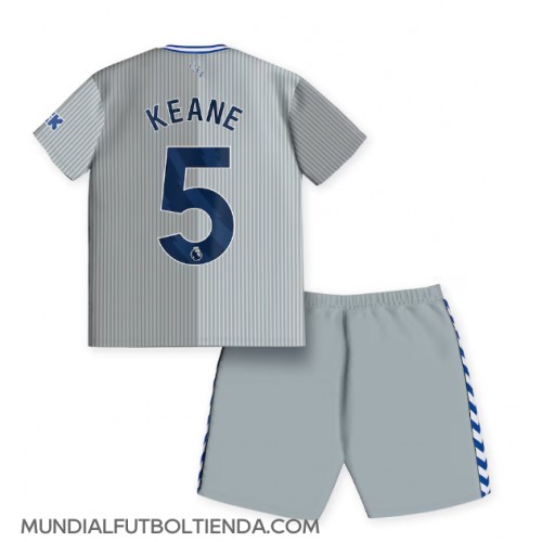 Camiseta Everton Michael Keane #5 Tercera Equipación Replica 2023-24 para niños mangas cortas (+ Pantalones cortos)